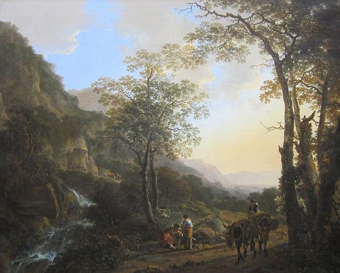 Jan Both An Italianate Landscape with Travelers on a Path, oil on canvas painting by Jan Both, 1645-50, Getty Center Sweden oil painting art